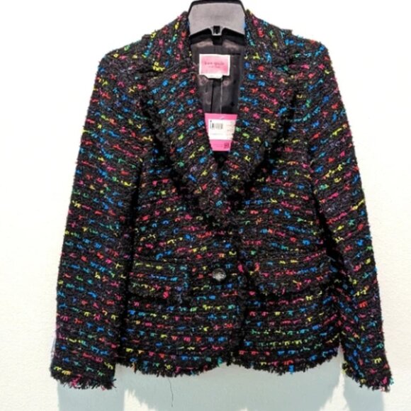 Kate Spade New York Tweed Blazer Size 6 New - Picture 1 of 8